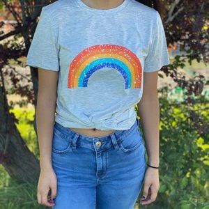 Rainbow t shirt relax fit
